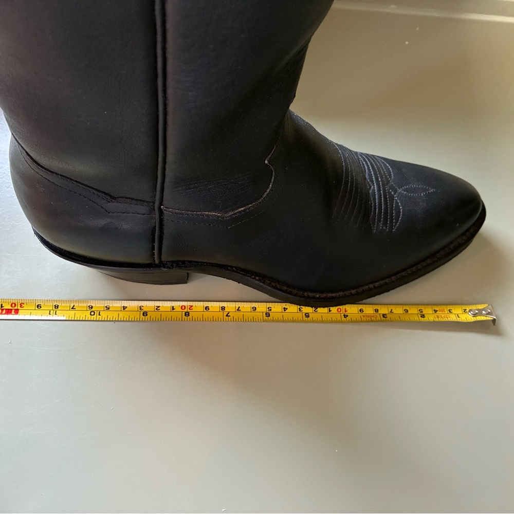 Sanders Boots Women’s Black Leather Western Boots Sz 7.5 - Picture 7 of 7